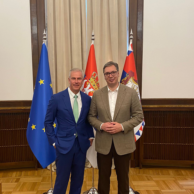 Tiến sĩ Peter Mrosik gặp Tổng thống Serbia Aleksandar Vučić
